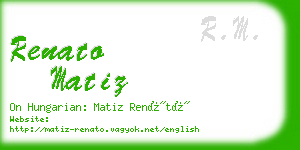 renato matiz business card